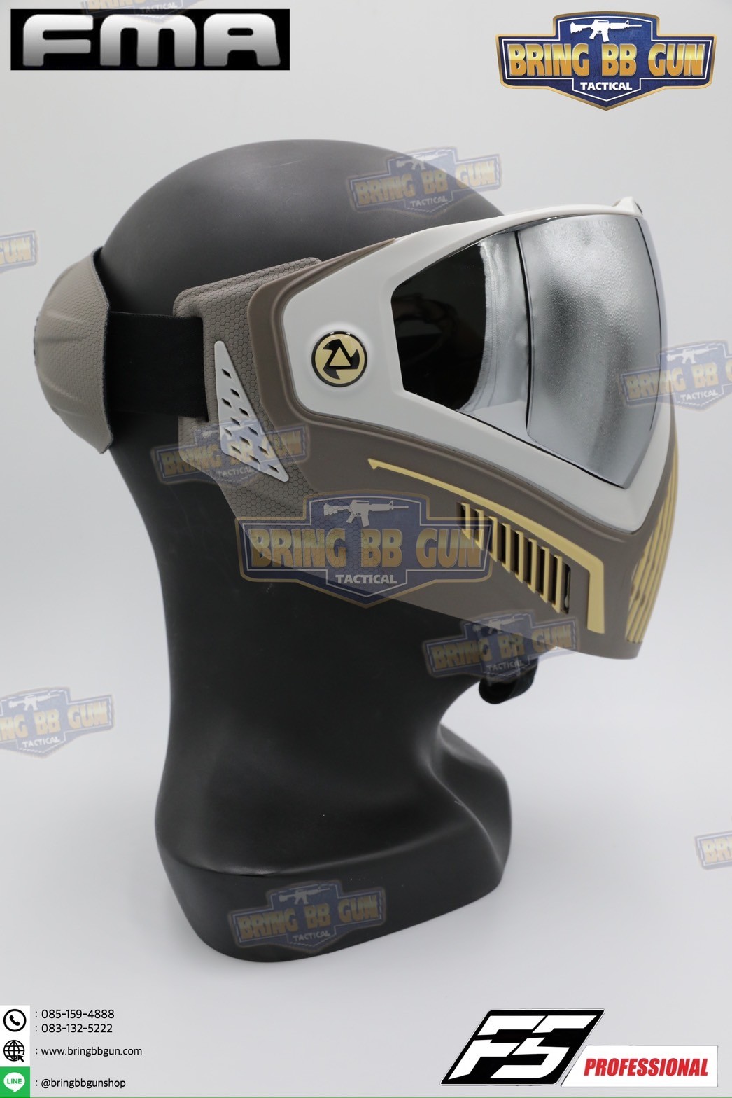 หน้ากาก F5 ยี่ห้อ FMA (FMA F5 STORM GOGGLE MASK) (F5 Professional) (Storm Goggle Mask)