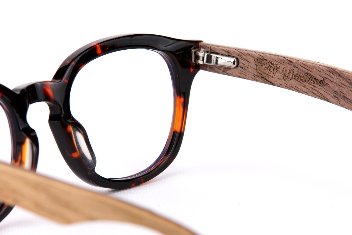 กรอบแว่นสายตาขาไม้ Weekend Duet Collection Tokyo Havana (Light)