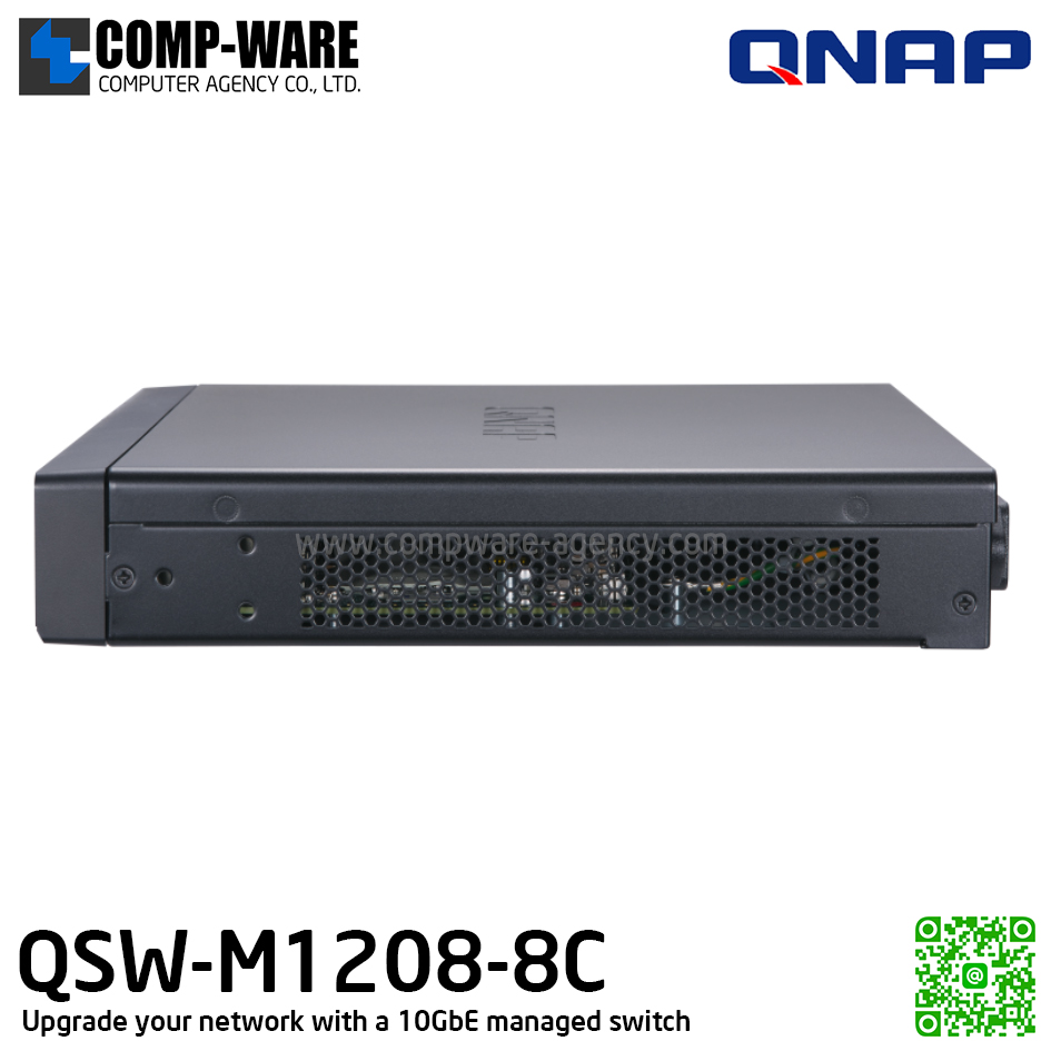 QNAP QSW-M1208-8C Upgrade your network with a 10GbE managed switch