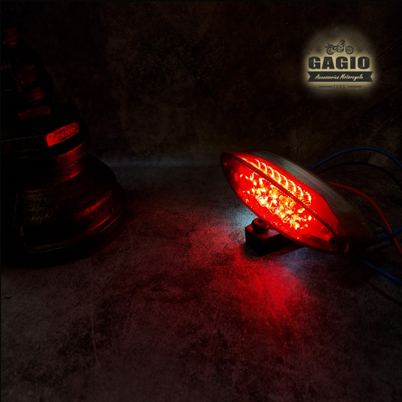 ไฟท้าย LED ทรงวงรีไม่มีแป้น สีดำ