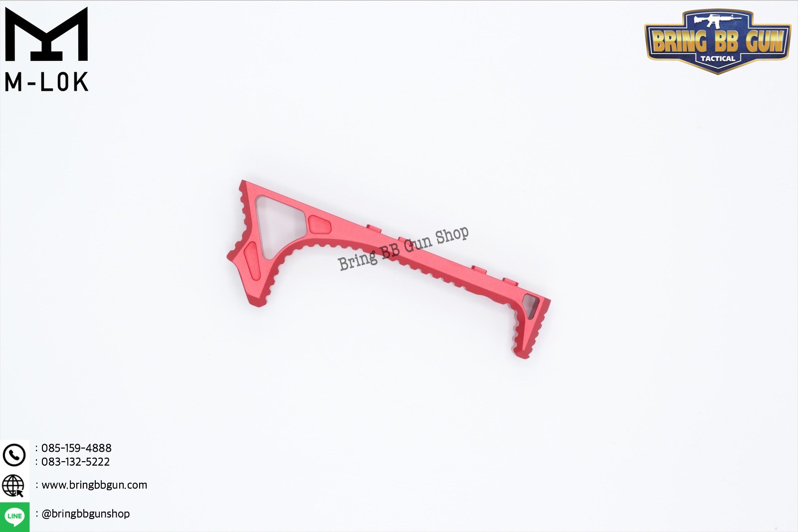 กริ๊ปมือหน้า ยี่ห้อ Castellan รุ่น Curve Foregrip CNC M-Lok (ใช้ได้กับชุดหน้าระบบราง M-Lock เท่านั้น)