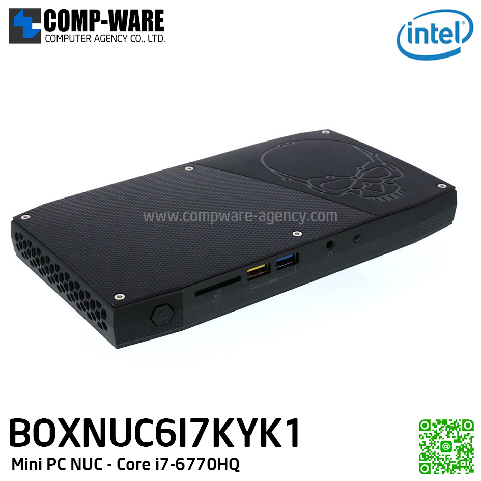 Intel NUC6I7KYK1 Mini PC NUC Kit - INTEL NUC (i7-6770HQ, M.2 SSD, 2xDDR4 SO-DIM-2133-1.35V or 1.2V-32GB, Mini Display, HDMI) BOXNUC6I7KYK1