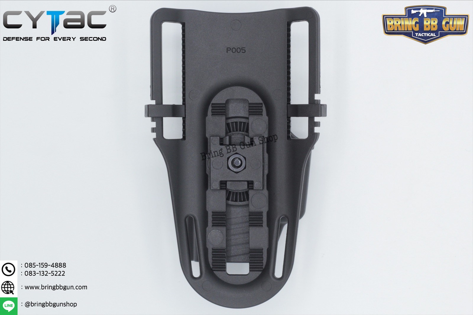 ซองปืนพกนอกปลดนิ้วชี้ Sig Sauer P365 + เพลทโหลดต่ำ ยี่ห้อ Cytac (R-Defender G3 Series P365 Holster with Low Ride Belt Loop)