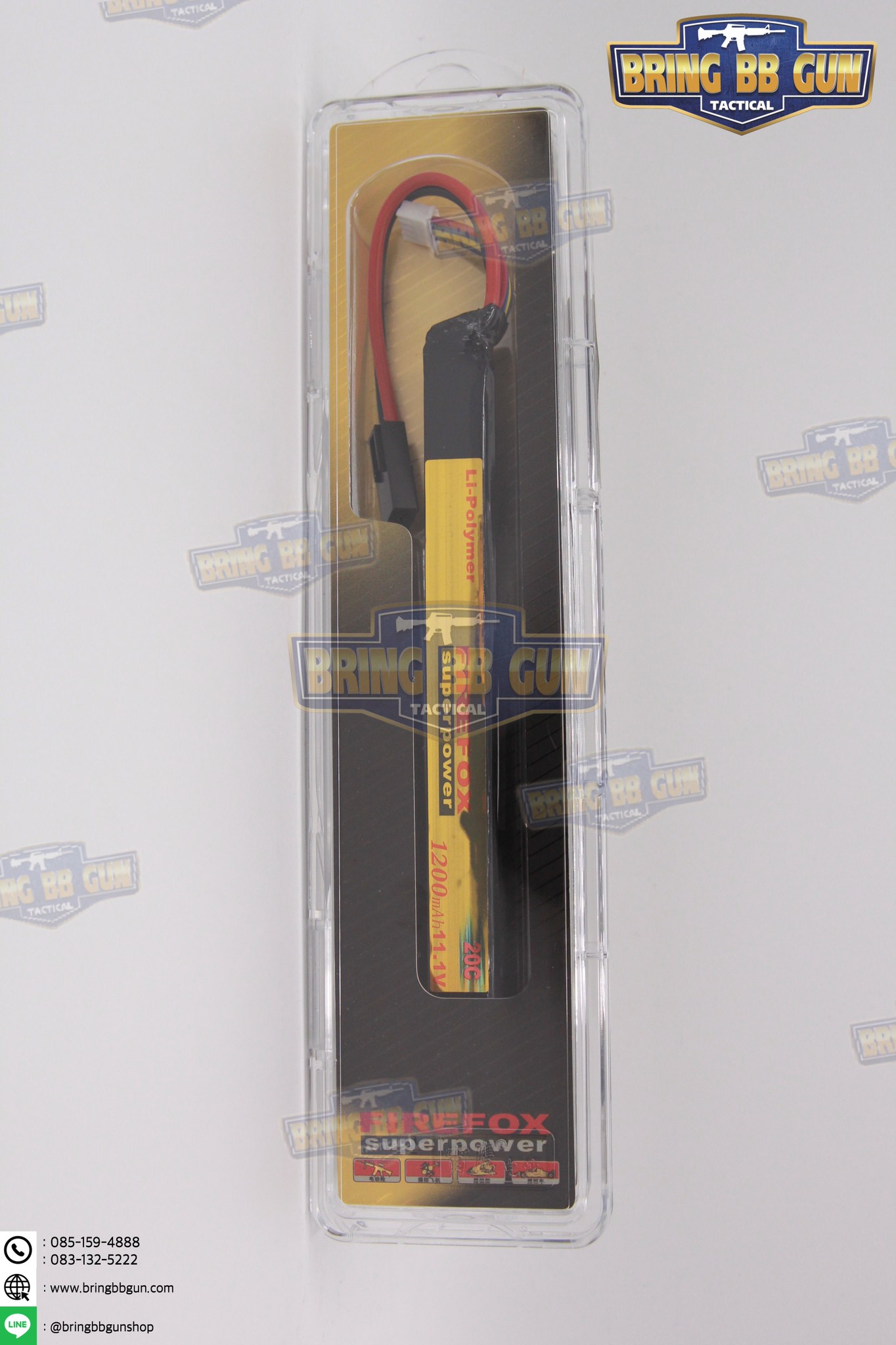 แบตลิโพ ยี่ห้อ Firefox 20C 1200mAh 11.1V. ทรงAK มี2รุ่นให้เลือก