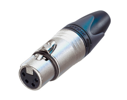 Neutrik แจ๊ค XLR ตัวเมีย 4P ต่อสาย NC-4FXX well cable strain relief