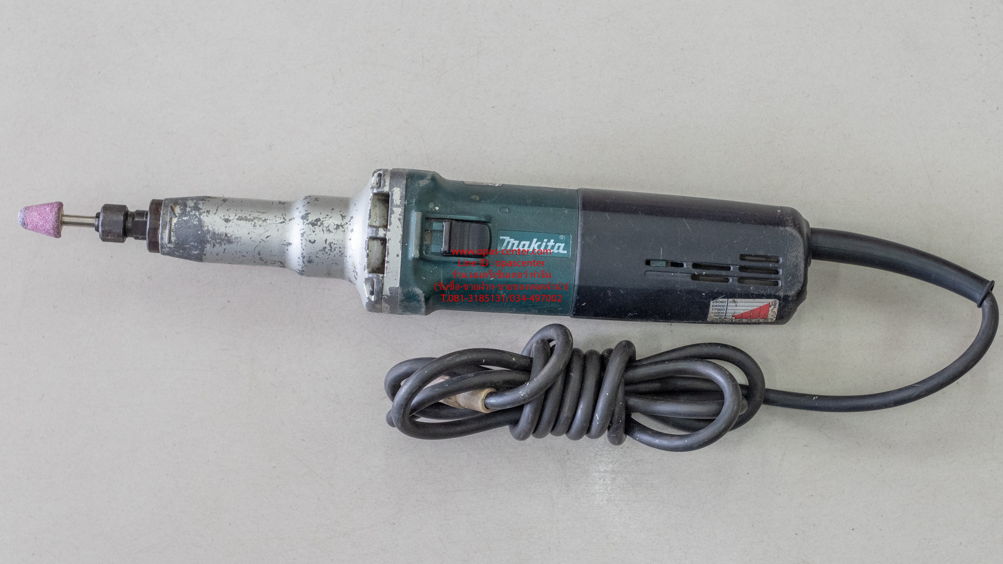 เครื่องเจียร์หินแกน (รอบเร็ว) 1/4" 8 mm รุ่น GD0800C ยี่ห้อ Makita (JP) Die Grinder ปรับรอบได้ ของแท้ มือสอง สภาพดี