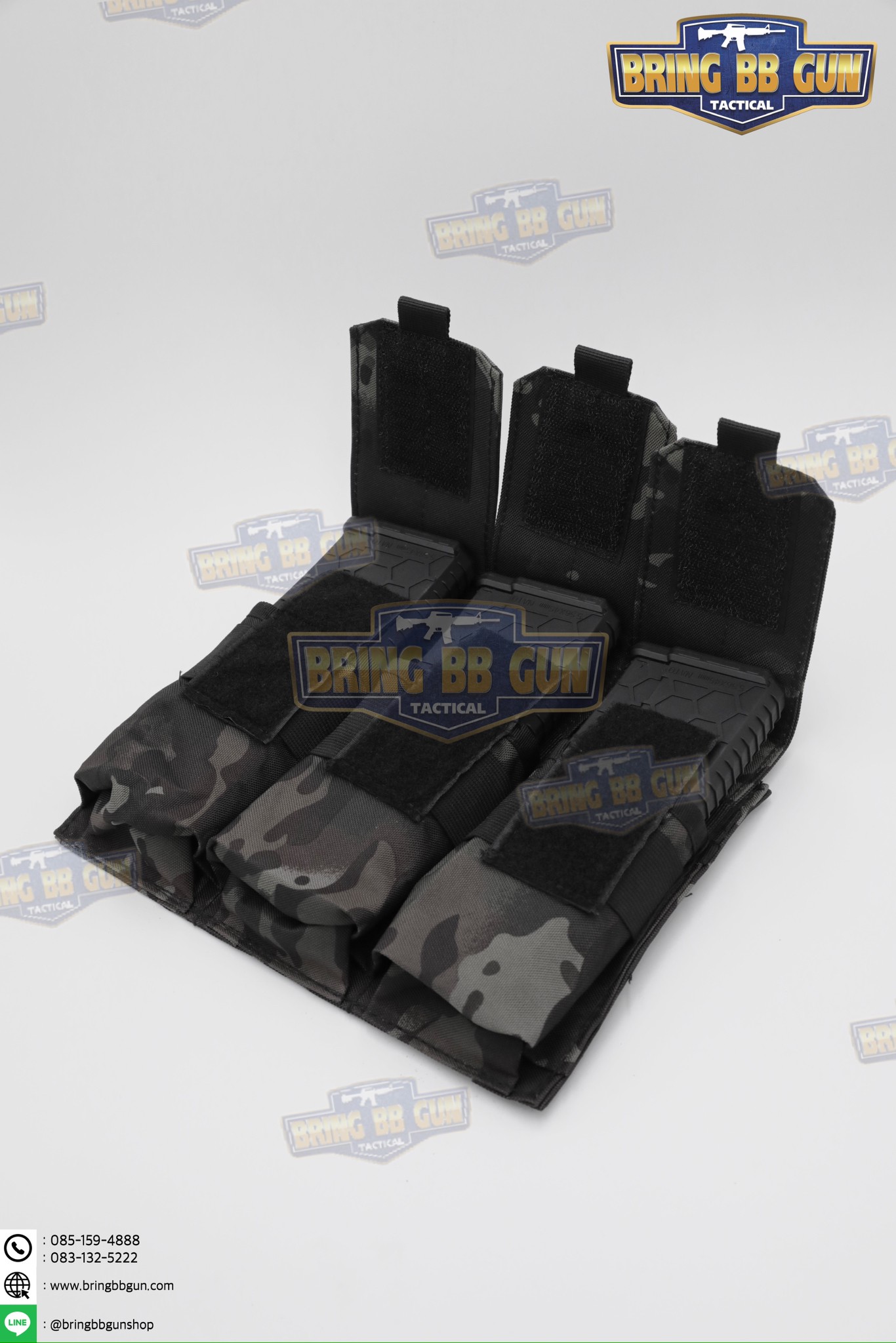 เพ้าแม็กกาซีนปืนยาวมีฝาปิด (แบบผ้า) รุ่น 3ช่อง