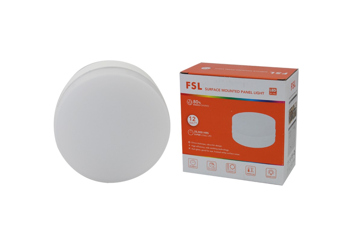 โคมติดลอย ทรงกลม FSL-KC-PN-R-12W แสงขาวและวอร์มไวท์