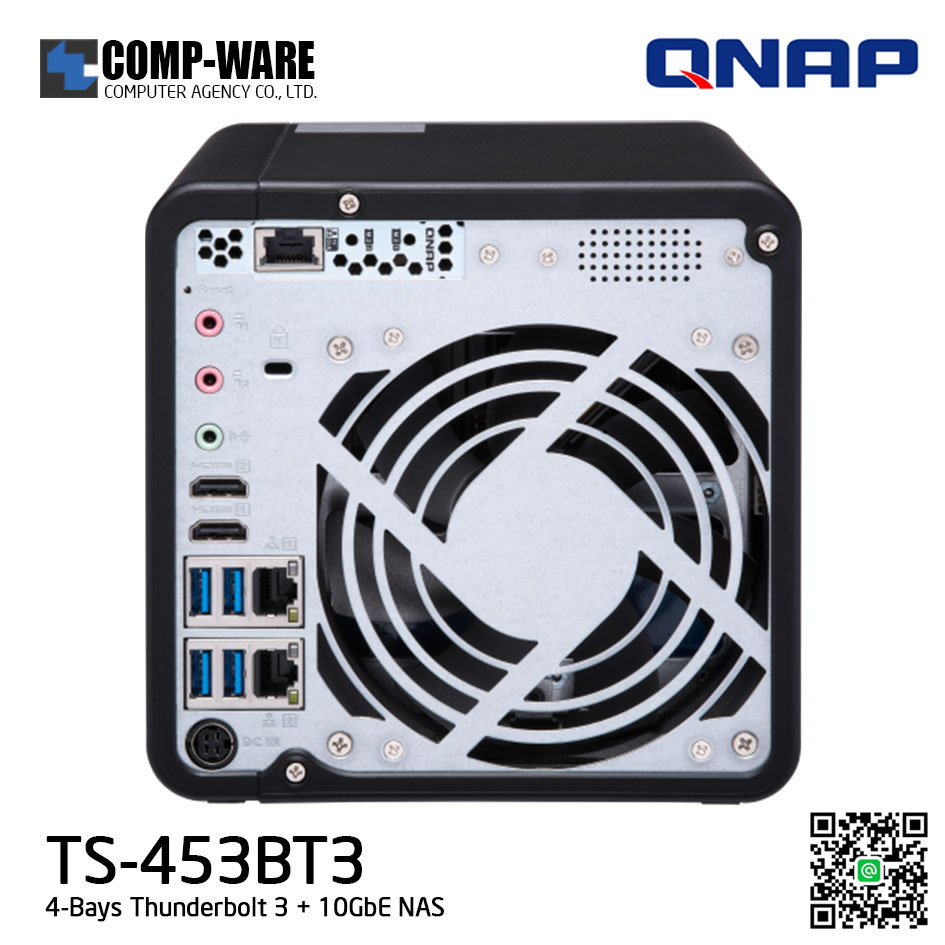 QNAP NAS (4-Bay) TS-453BT3 (8GB RAM) Thunderbolt 3 + 10GbE NAS