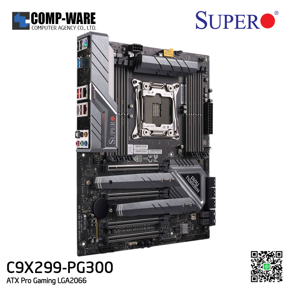Supermicro C9X299-PG300 Intel X299 Chipset ATX Motherboard LGA2066 SUPERO PROFESSIONAL GAMING