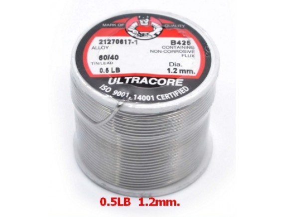 ตะกั่วขดบัดกรี 60/40 1.2มม. หนัก 0.50 ปอนด์ onebanmor