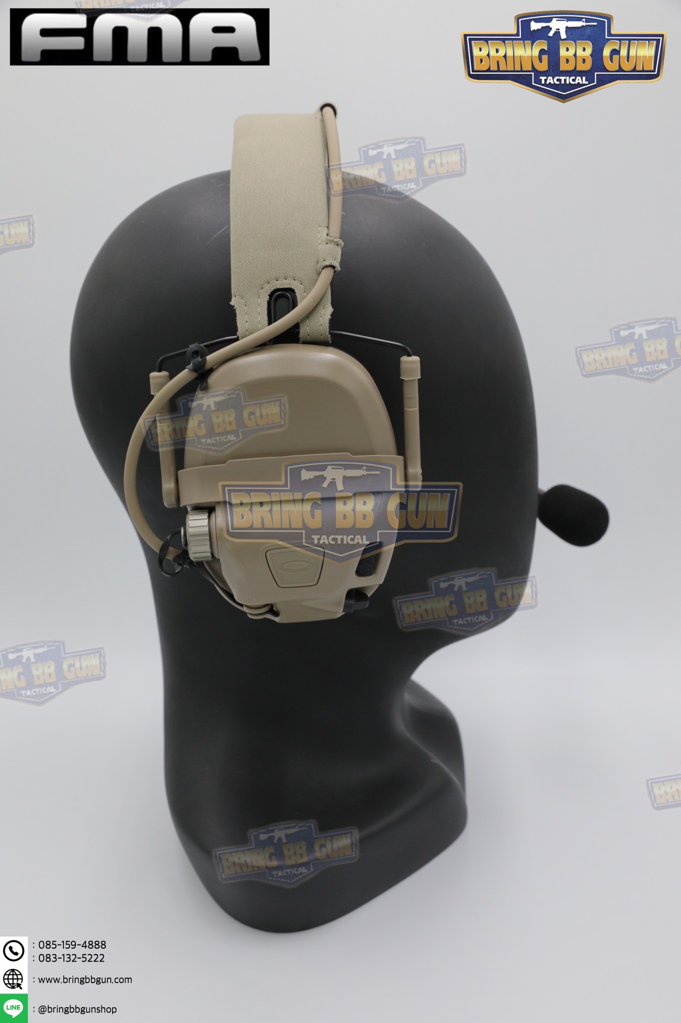 หูฟังสื่อสารตัดเสียงได้ ทรง Ops-Core AMP ยี่ห้อ FMA (FCS AMP tactical communication shooting headset noise reduction) (AMP)