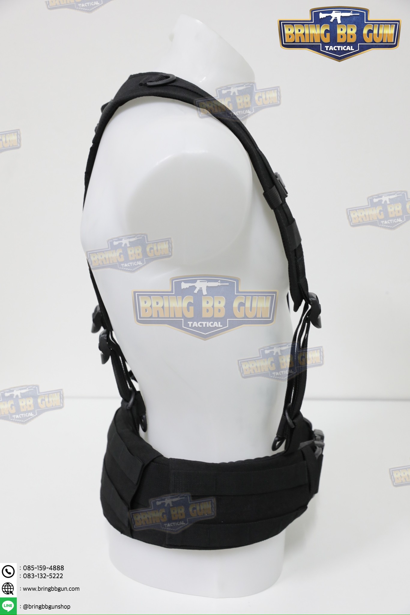 เข็มขัดสนามแบบนวม + สายโยงบ่า (เข็มขัดสนามใส่อุปกรณ์) (เข็มขัดยุทธวิธี) (Tactical Belt) (สายโยงบ่า) (สายเก่ง) (Belt Suspenders)