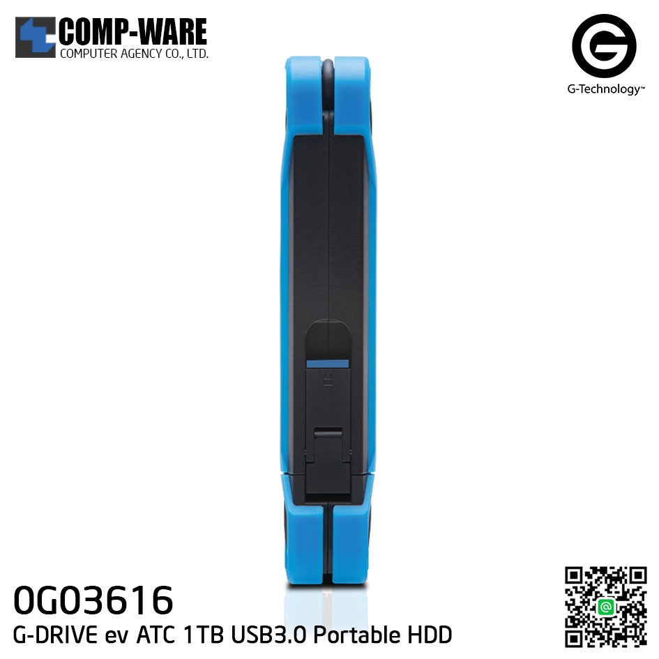 G-Technology G-DRIVE ev ATC 1TB 7200RPM USB3.0 Portable Hard Drive - 0G03616