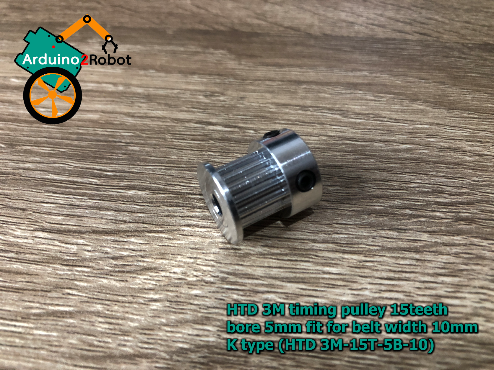 HTD 3M timing pulley 15teeth bore 5mm fit for belt width 10mm K type (HTD 3M-15T-5B-10)