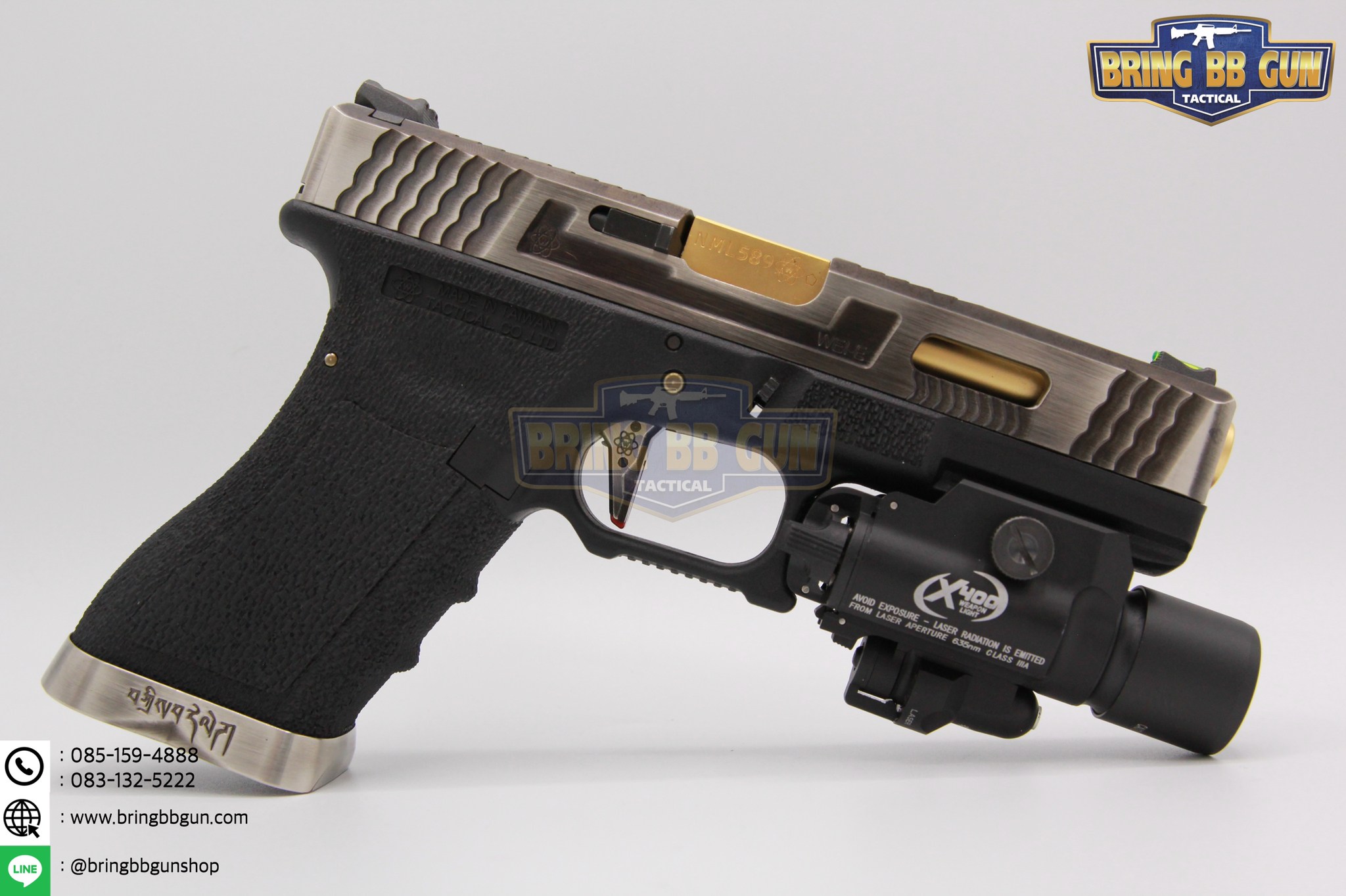 ไฟฉายและเลเซอร์สีแดงติดปืน ทรง Surefire รุ่น X400