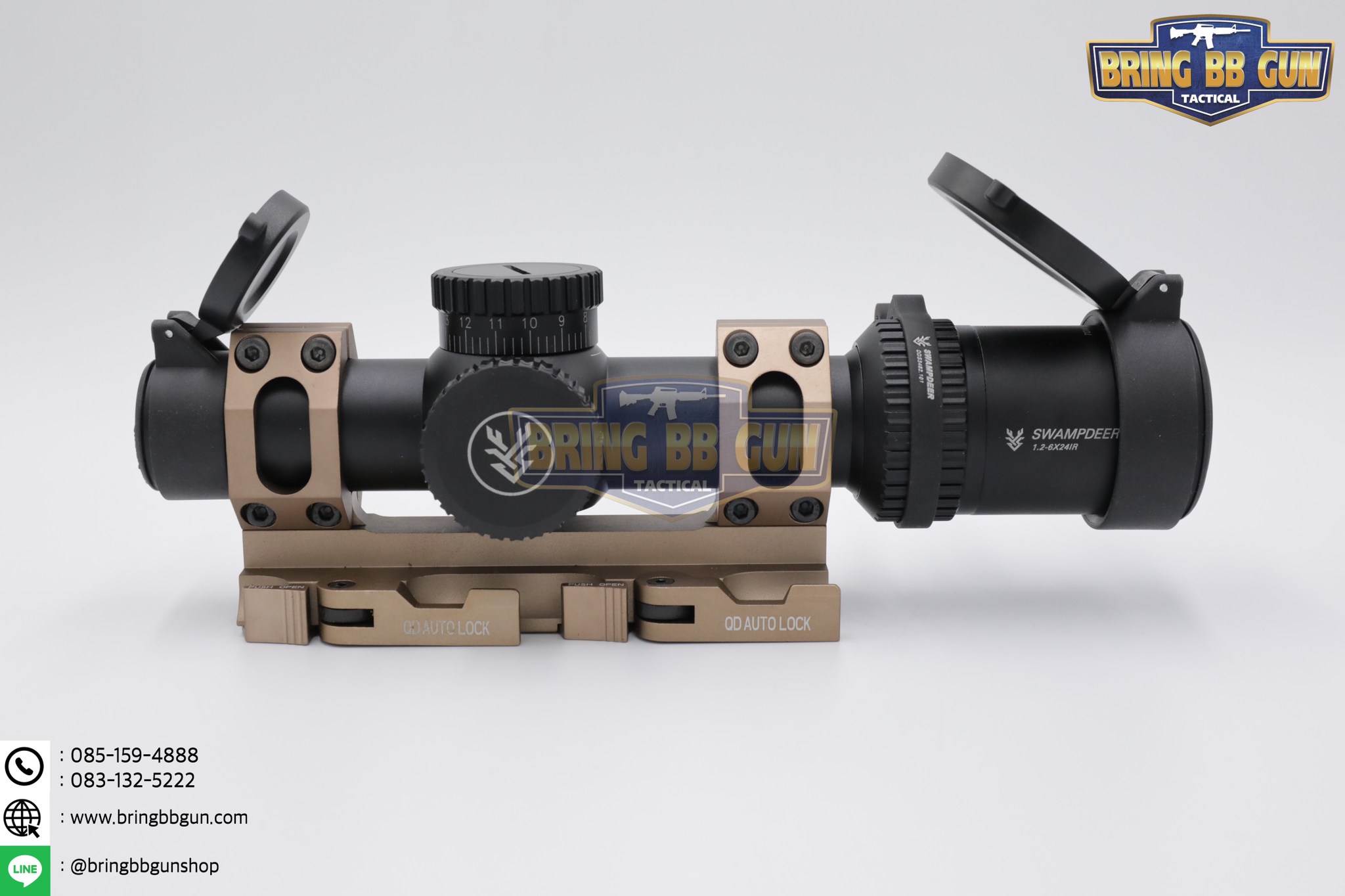 ขาจับกล้องคู่แบบปลดไว (ไซค์เล็ก) Scope AR Recon QD Mount ขาจับกล้องขนาดวง 25 และ 30mm. รุ่นปลดไว จับราง 20 mm.