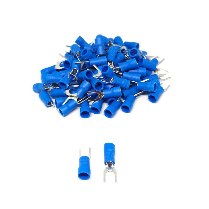 หางปลาแฉก หุ้มสลิป SV2-4 (100 ชิ้น) | มี 5 สี | สีดำ สีน้ำเงิน สีเขียว สีแดง สีเหลือง