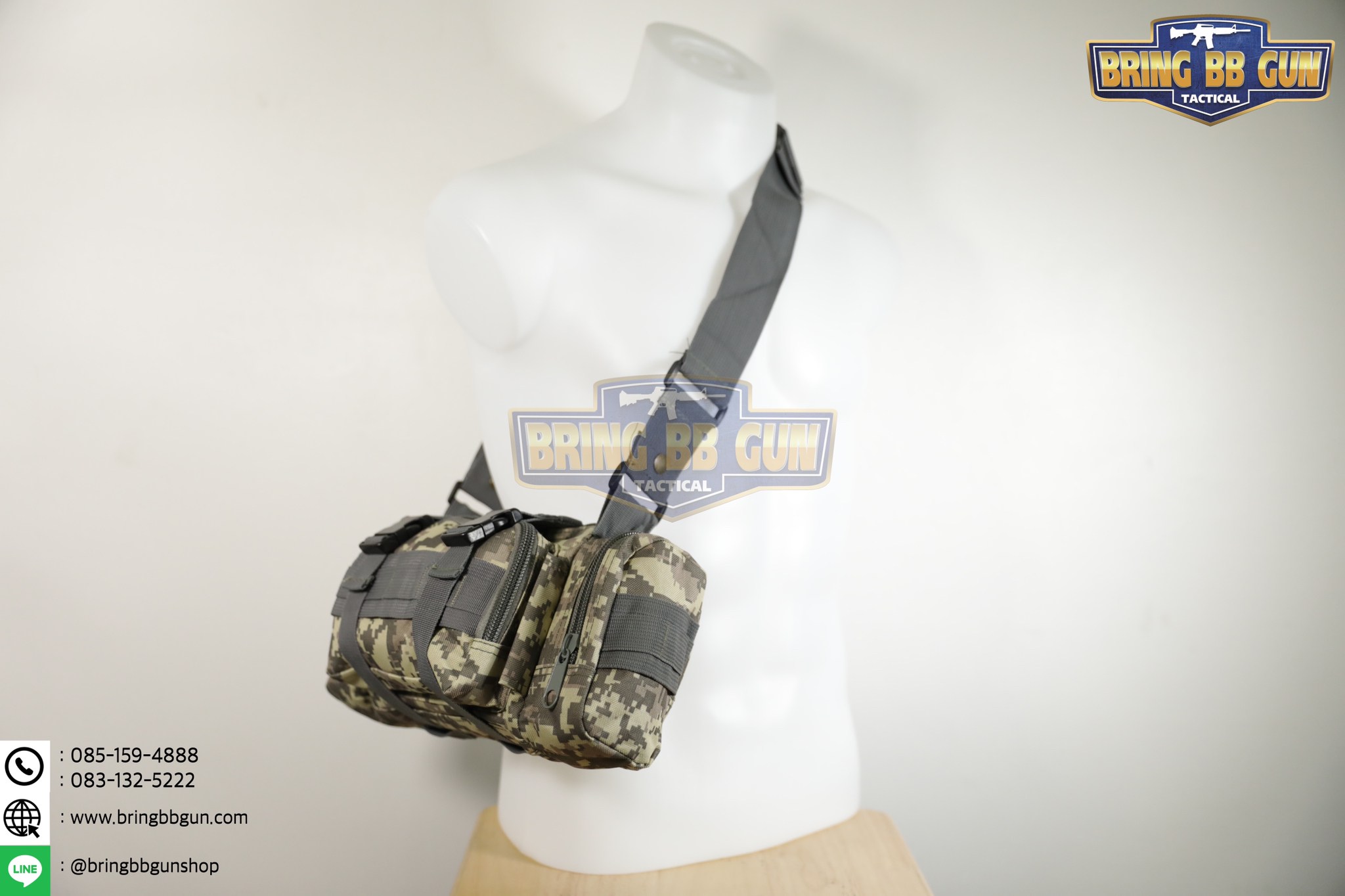 กระเป๋าสะพายข้าง+คาดเอว รุ่น กระเพาะหมูเล็ก