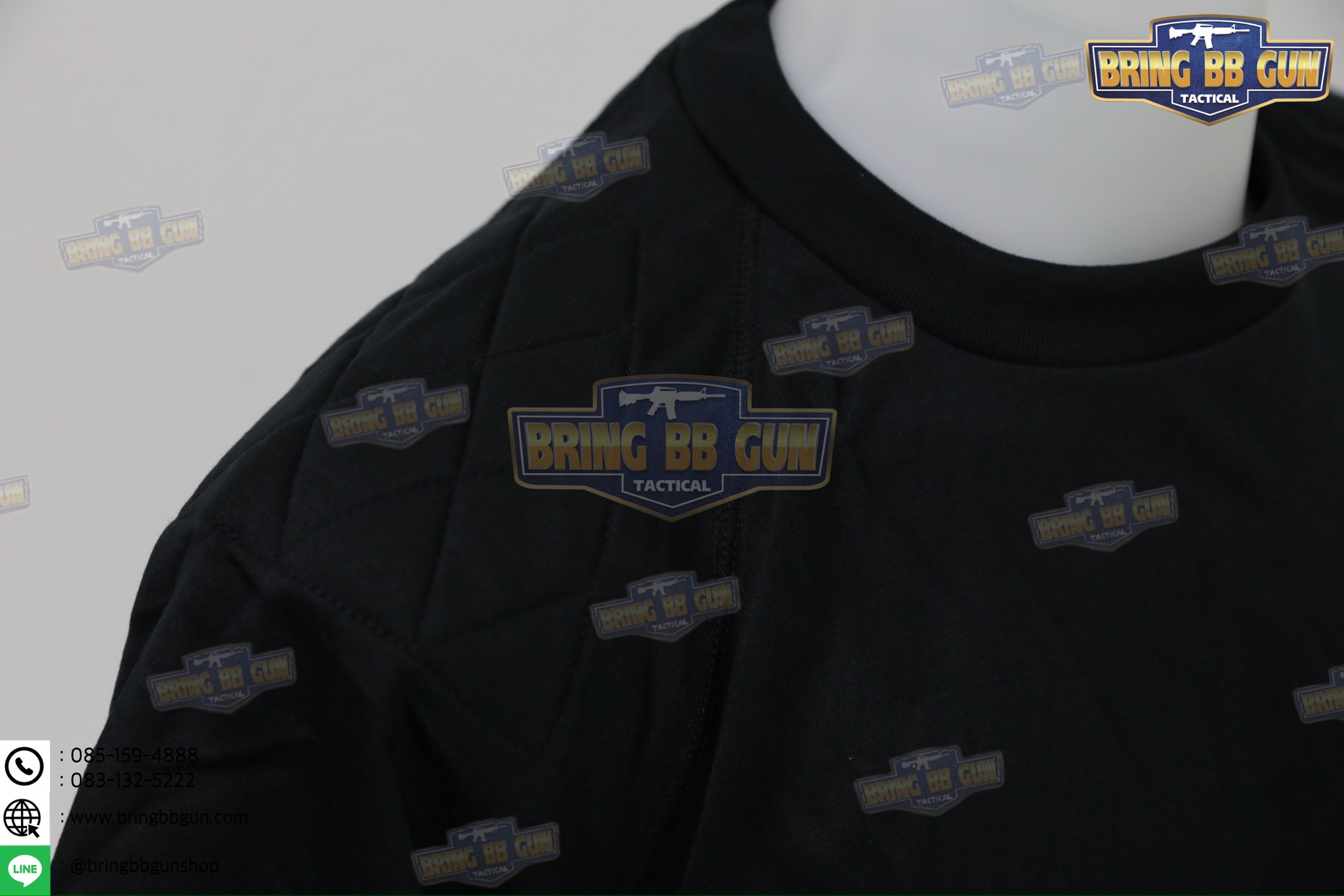 เสื้อยืดรองบ่า บุไหล่ (ผ้า TC)