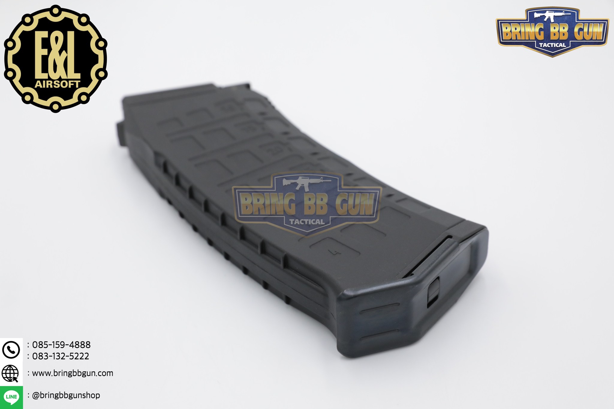 แม็กกาซีน DMAG AK12 ยี่ห้อ E&L แบบstand(ไม่ต้องปั่น) ทรง บอดี้พลาสติก (AK Mid-cap magazine)