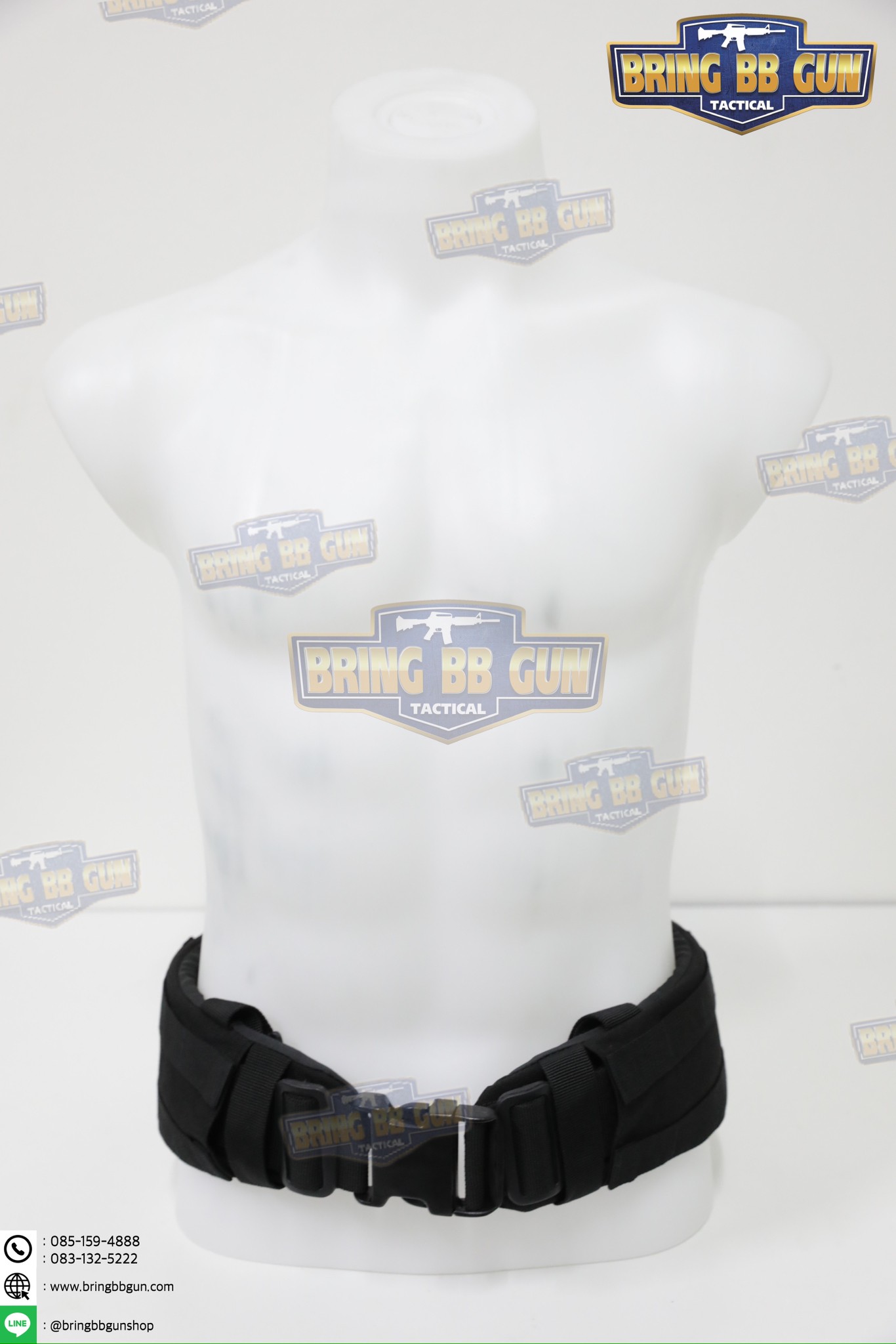 เข็มขัดสนามแบบนวม + สายโยงบ่า (เข็มขัดสนามใส่อุปกรณ์) (เข็มขัดยุทธวิธี) (Tactical Belt) (สายโยงบ่า) (สายเก่ง) (Belt Suspenders)