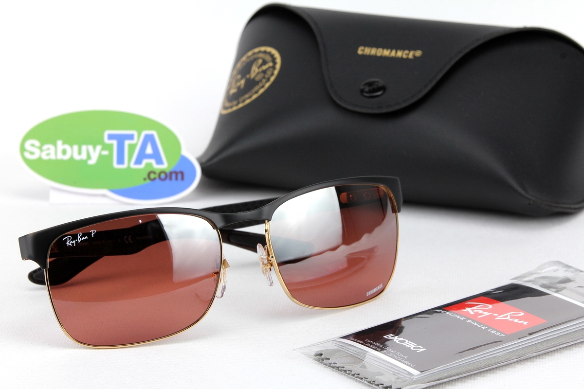 RayBan Carbon Fiber RB8319CH 9076K9 Chromance Polarized Lens