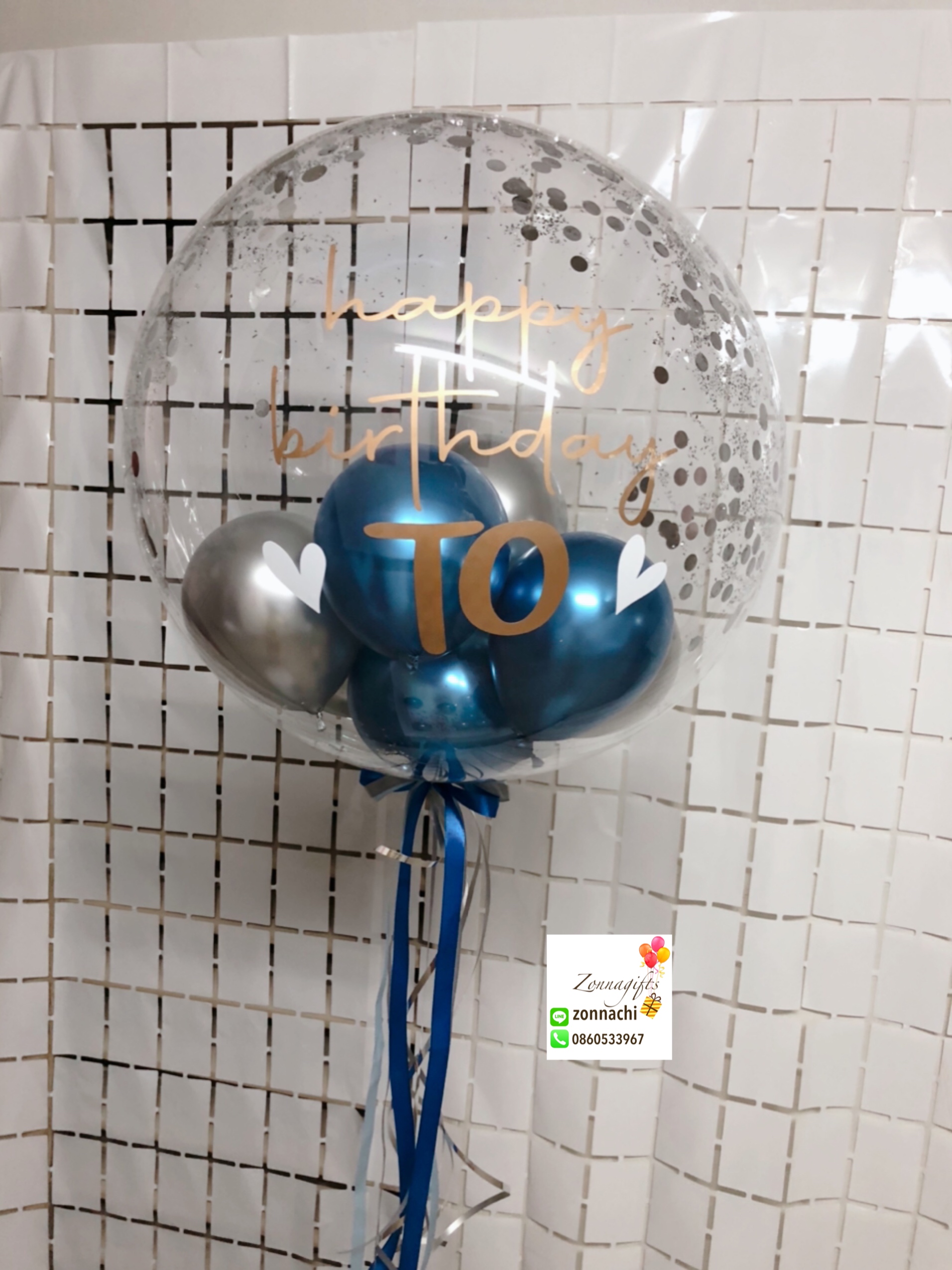 ลูกโป่งบับเบิ้ล + กล่องเซอร์ไพรส์วันเกิด