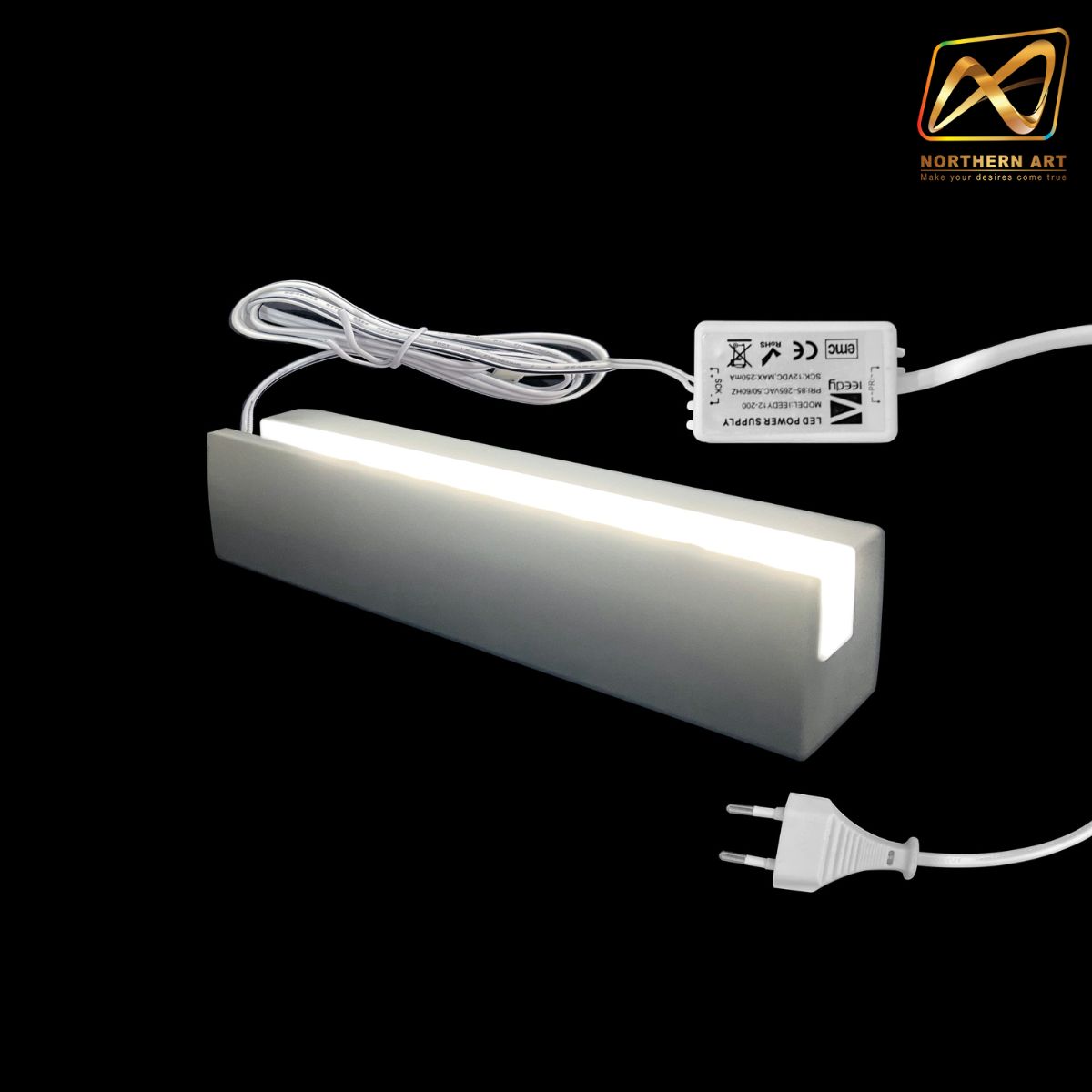 Clearance Sale! อะลูมิเนียมบาร์ LED BAR ไฟLED แสงสีขาว 1 ชุด พร้อม POWER SUPPY ไม่รวมแผ่นอะคริลิค
