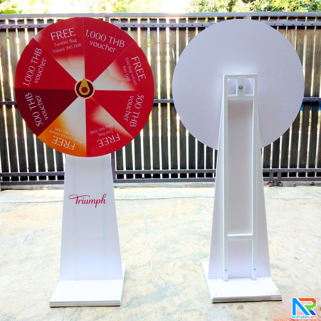 เช่าเกมส์วงล้อตั้งพื้น รุ่นเหล็ก ขนาดวงล้อ 80 ซม. ถอดประกอบได้