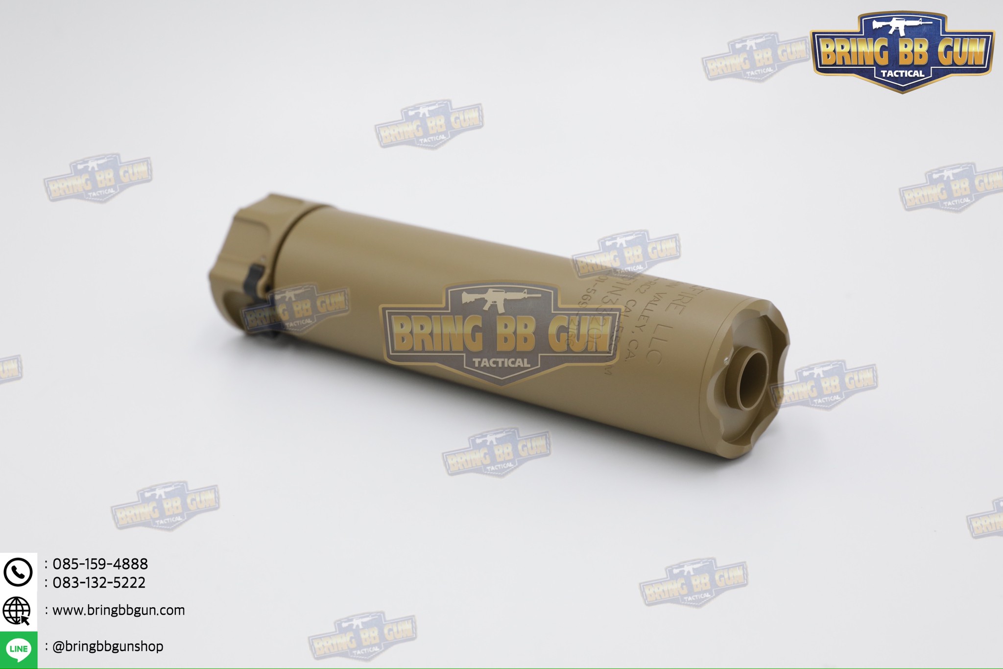 เก็บเสียง+ปลอกลดแสง ยี่ห้อ Surefire รุ่น Socom556 (6") (SOCOM556-RC2 & 4-Prong Flash Hider) (Fast-Attach Sound Suppressor)