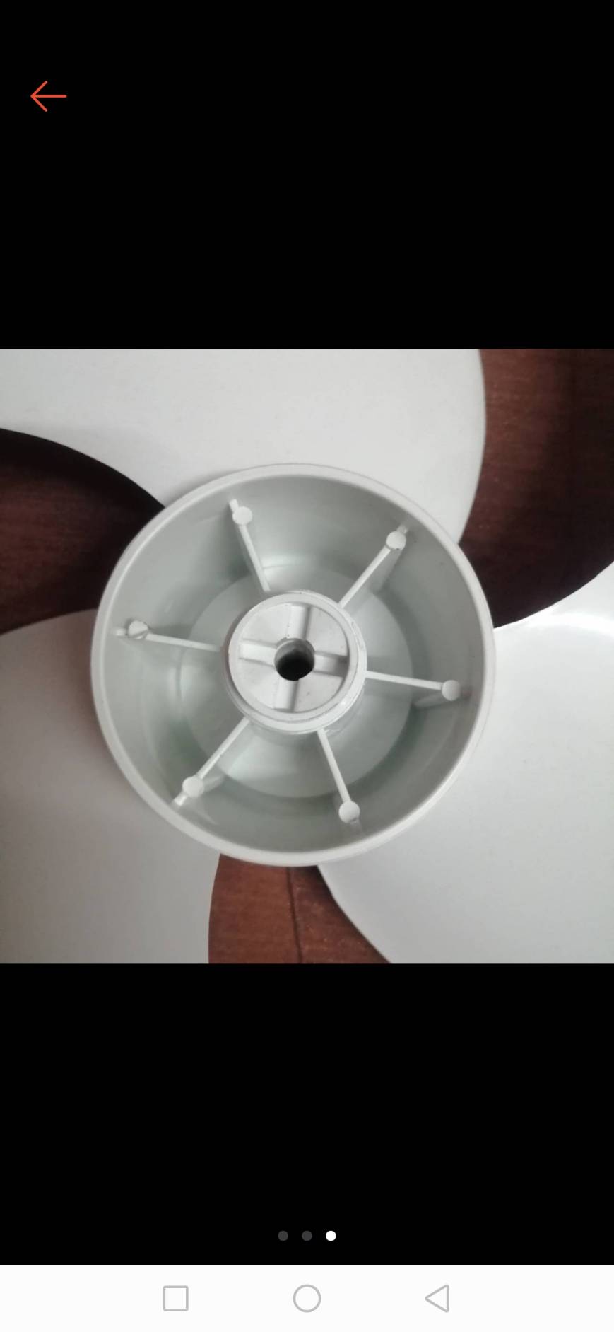 0000232 ใบพัดลม 14 นิ้ว สีขาวขุ่น อะไหล่พัดลม แบบ 3 ใบ เกรด A ขนาด ใบพัดลม ฮาตาริ