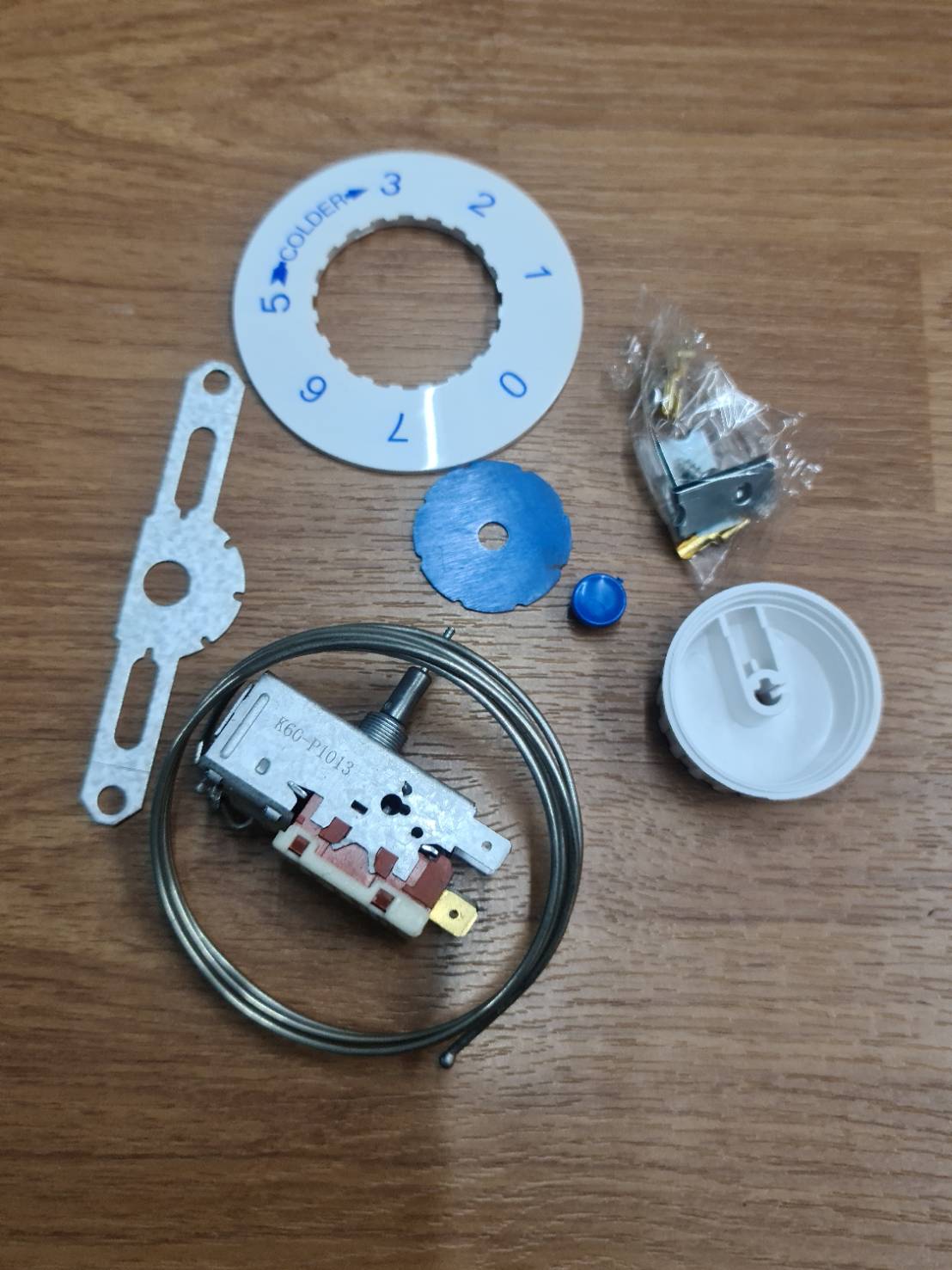 0000731 เทอร์โมสตัท ตู้เย็น Sanyo Singer ซันโย ซิงเกอร์ Whirlpool VP4 กดละลาย พร้อมชุด