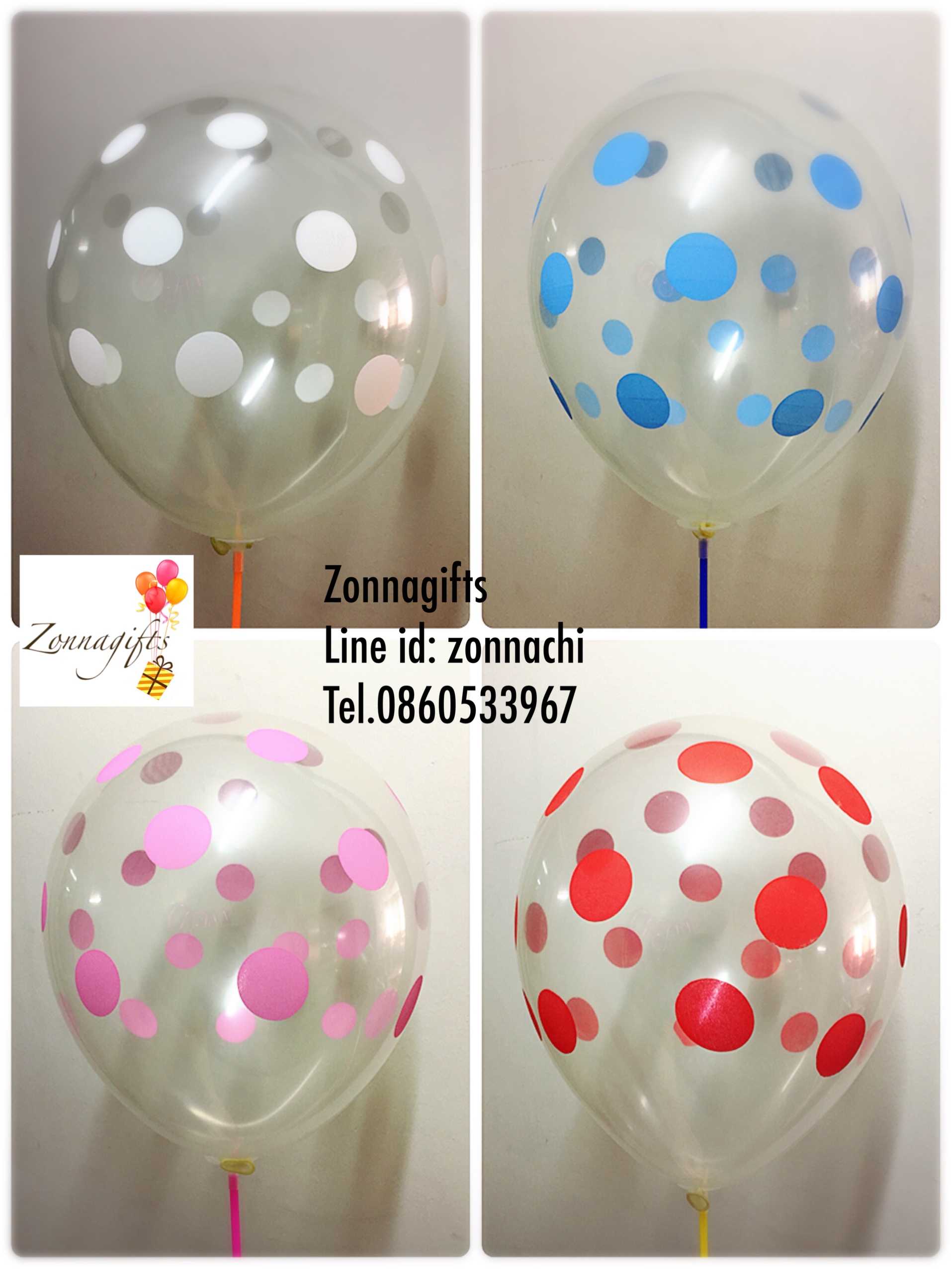 ลูกโป่งลายจุด: 50ใบต่อแพ็ค