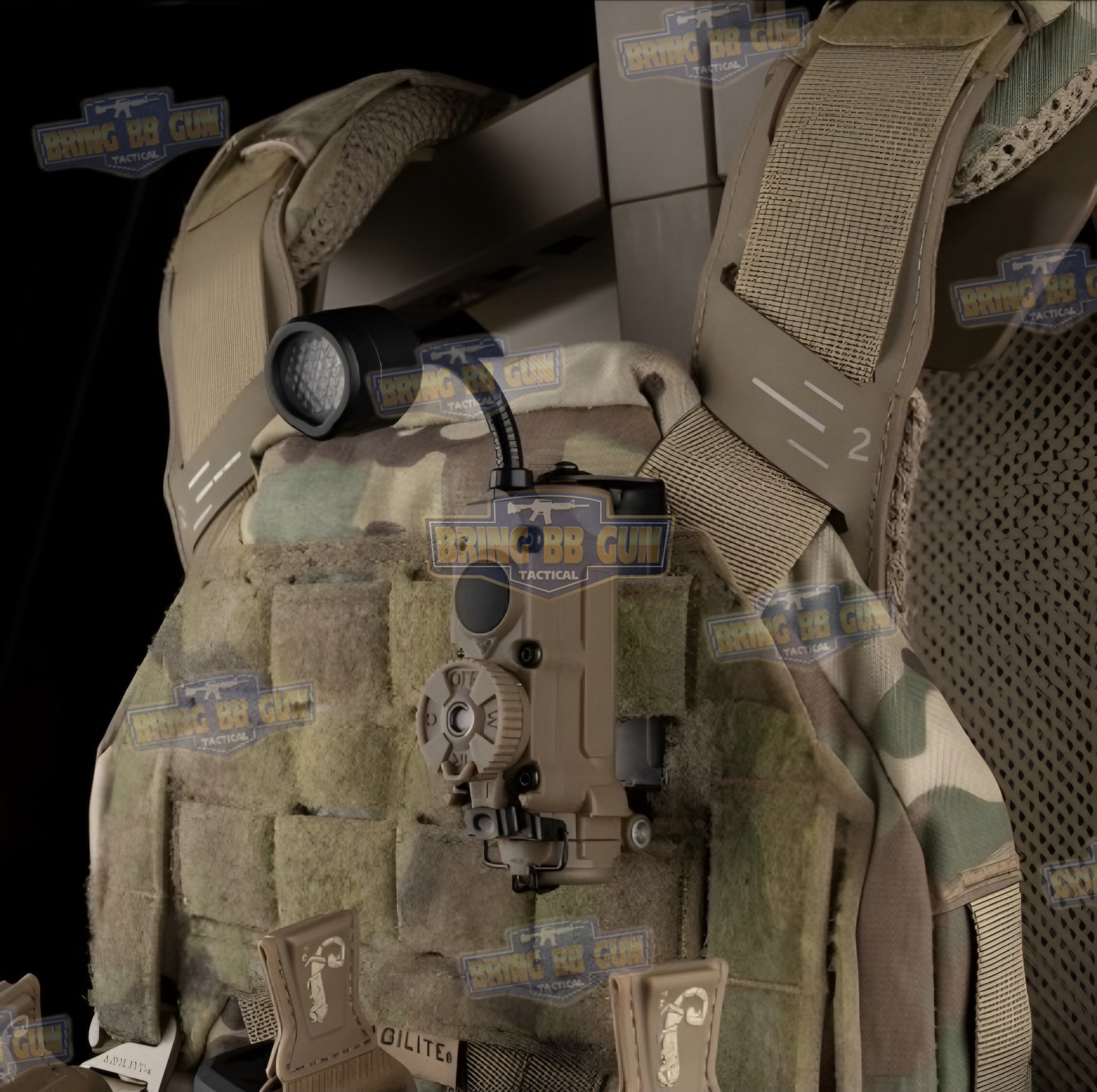 ไฟฉายติดหมวก Sidewinder Stalk (Military Helmet Light System with Flexible Stalk) (ไฟฉายติดหมวกทรงStreamlight)