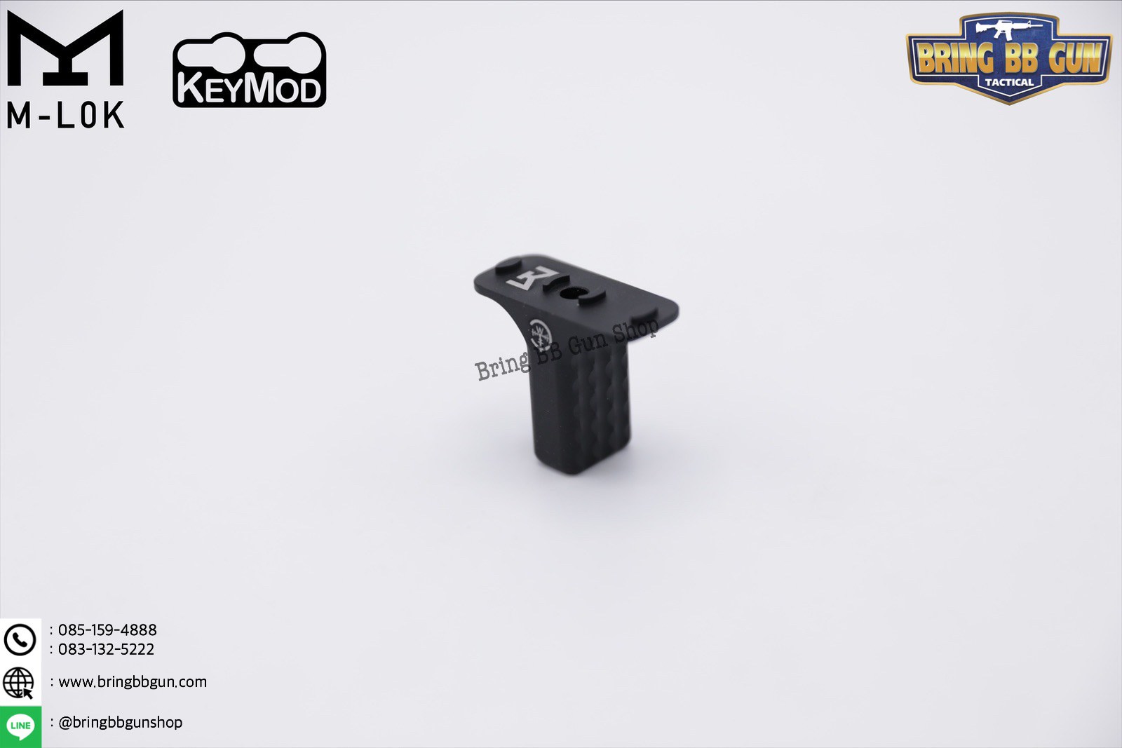 กริ๊ปมือหน้า (Angled Foregrip) ยี่ห้อ Impact Weapons Components M-Lok/Keymod Barrier Hand Stop (ใช้ได้กับชุดหน้าระบบราง M-Lock และ Keymod)