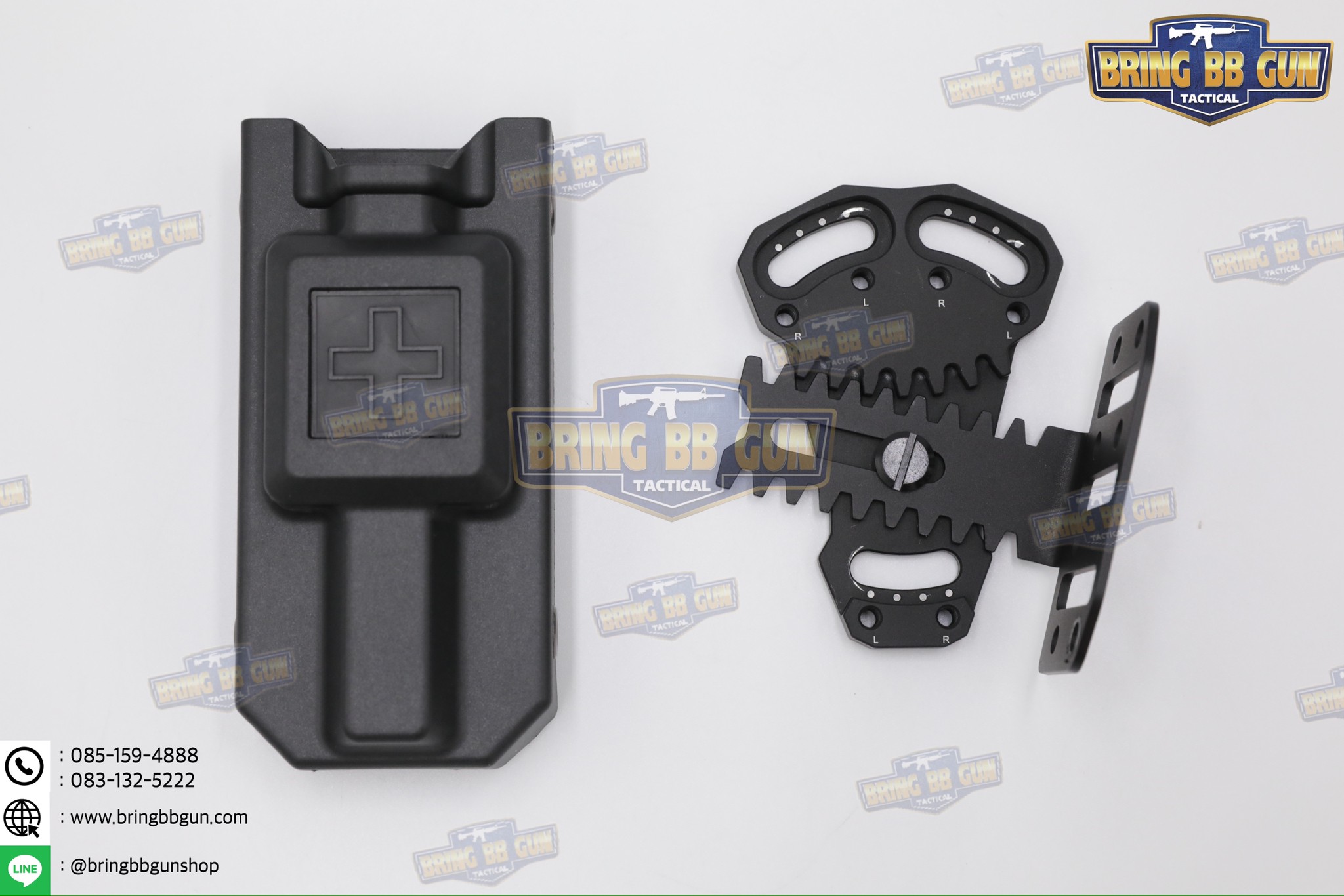 เพลทเสริมซองปืนติดเพ้าทูนิเก้ รุ่น NCP2 (แผ่นเพลทติดอุปกรณ์เสริมซองปืน) (Tourniquet Adapter Mount) (Tourniquet Adapter Mount for Safariland Holsters) (BBC NCP2) (NCP2 for Safariland Holsters) (Negative Cant Plate)