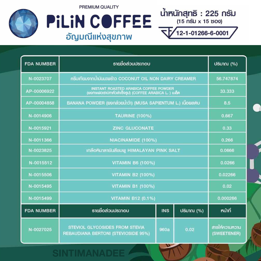 pailin coffee ไพลิน ค๊อฟฟี่ สันติมานะดี หมอนอกกะลา santimanadee กาแฟป๋า