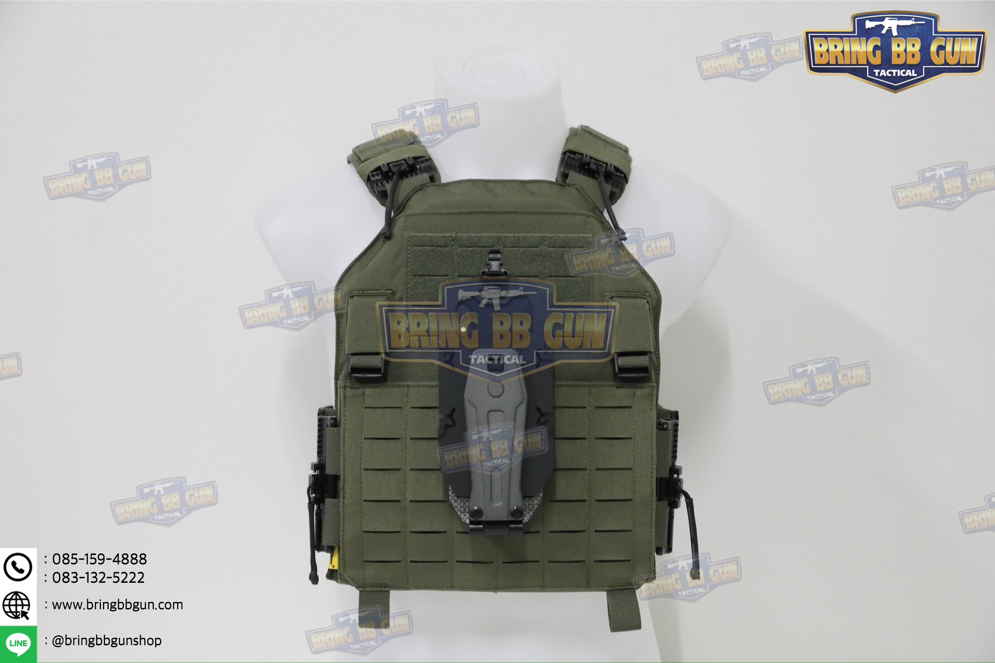 Tactical Rotating Phone Holder เคสโทรศัพท์ติดเสื้อเวส แบบปรับองศาได้ (Folded Navigation Board) (Tactical MOLLE Phone Holder) (Navboard Fliplite Chest Smartphone Mount)