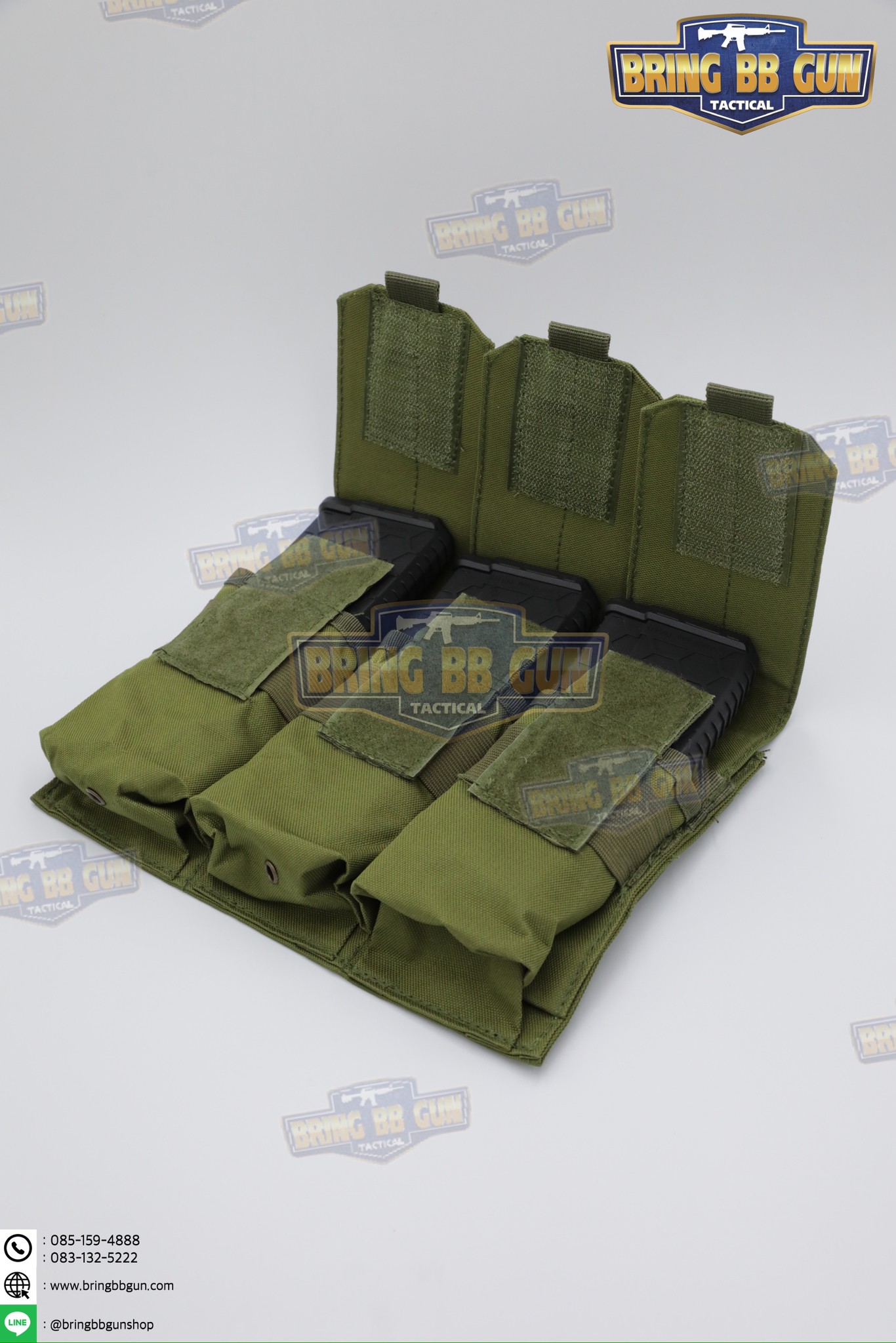 เพ้าแม็กกาซีนปืนยาวมีฝาปิด (แบบผ้า) รุ่น 3ช่อง