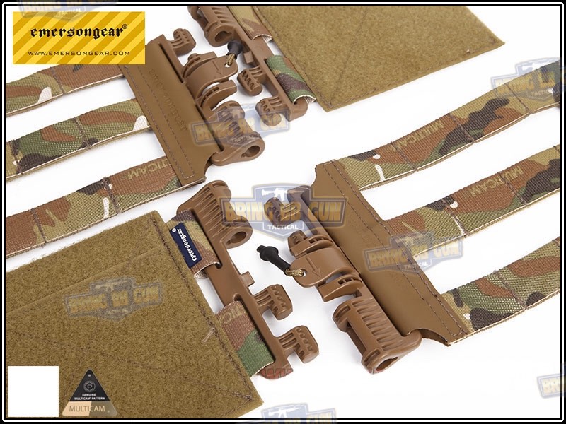 ชุดเซ็ตปลดเสื้อเกราะไว (ชุดสายโอบ-ปลดไว) ยี่ห้อ Emerson (Vest single point quick release Mesh Cummerbund) (Quick Release Cummerbund Set)