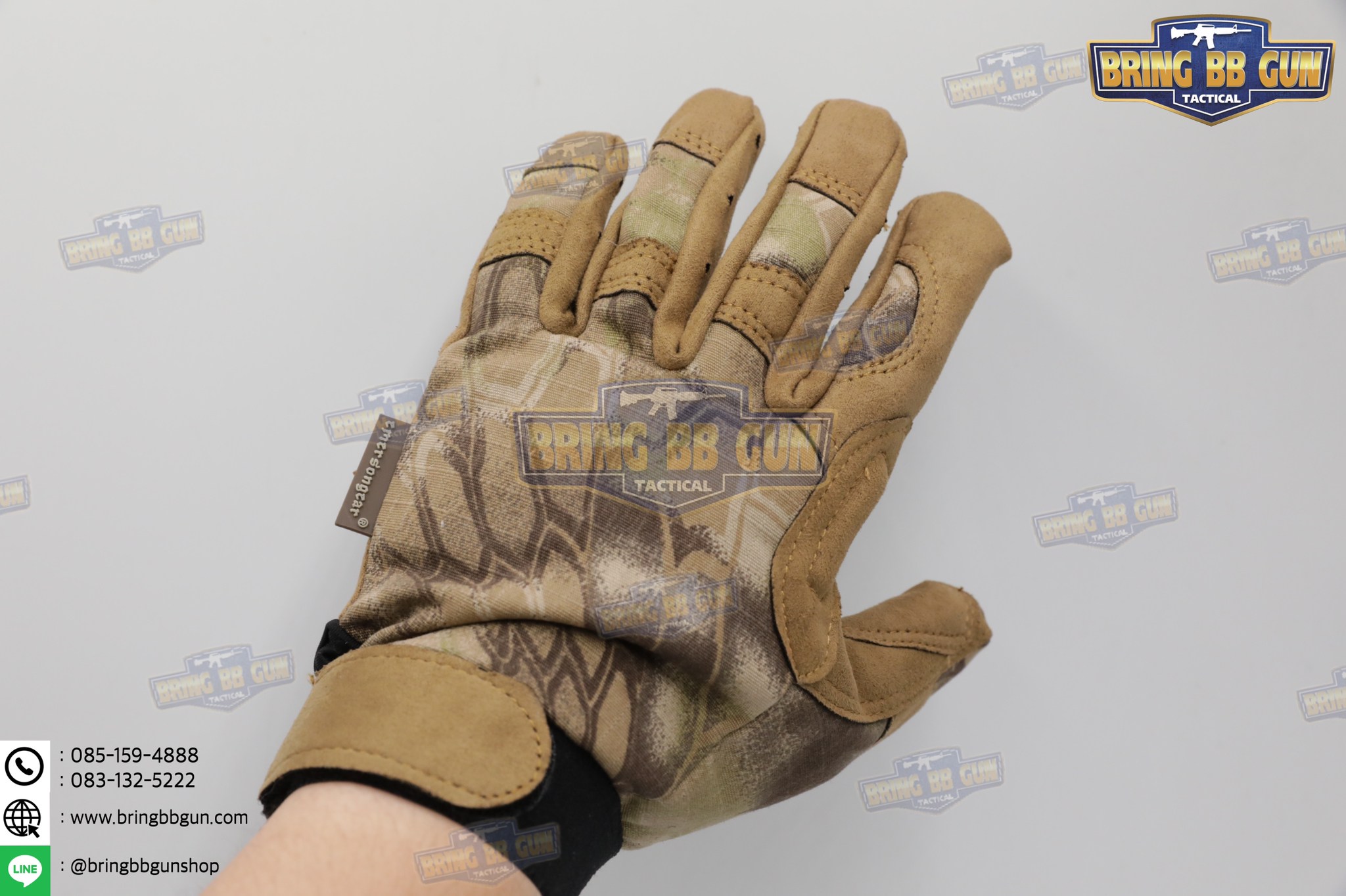 ถุงมือเต็มนิ้ว ยี่ห้อ Emerson รุ่น Tactical Lightweight Camouflage Gloves (Tactical Gloves)