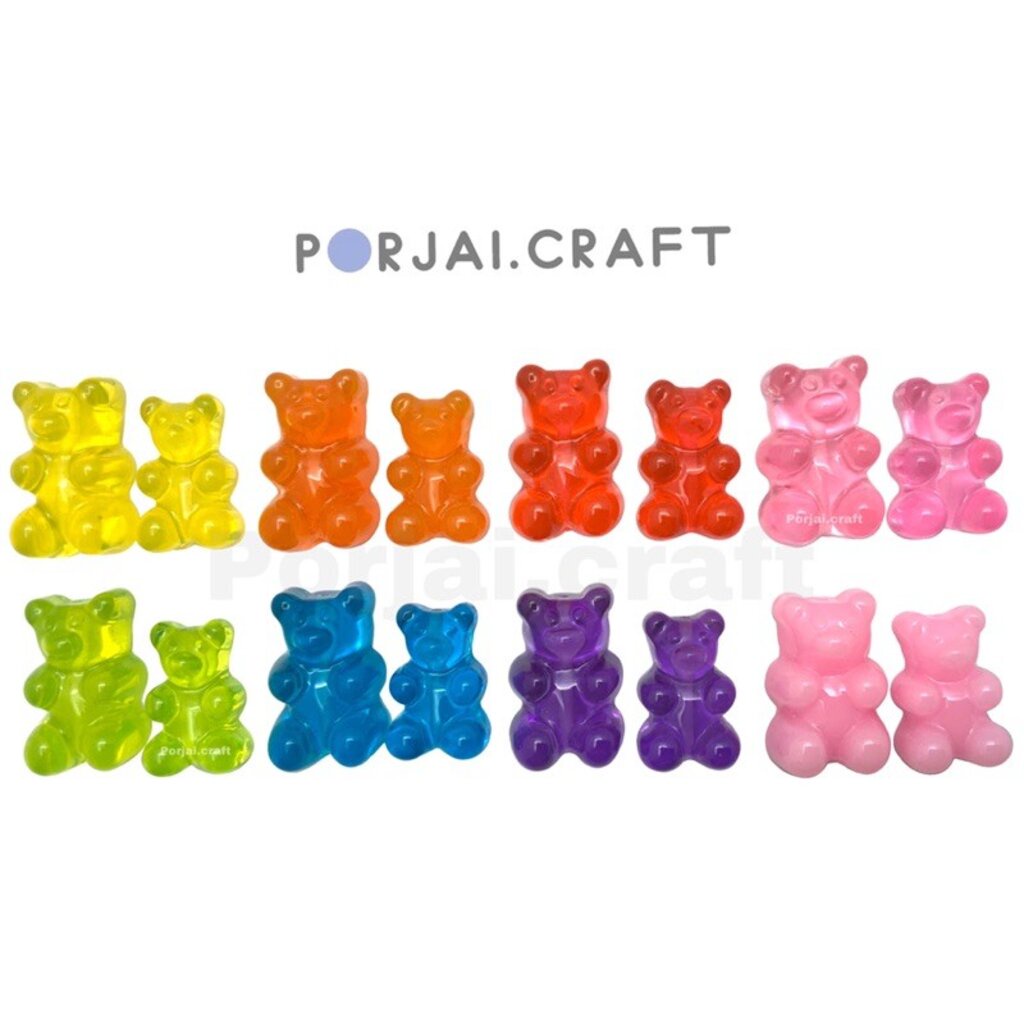 ลูกปัดหมี Jelly Bear Beads