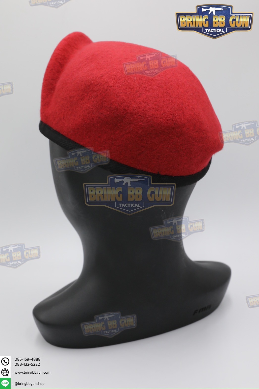 หมวกเบเร่ต์จัดทรง ยี่ห้อ ai รุ่น Fighter（หน้าหมวกใหญ่)