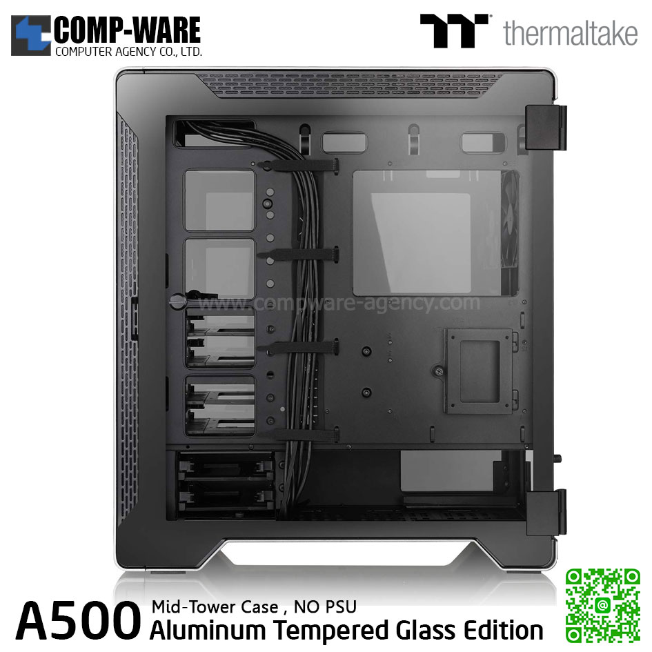 Thermaltake A500 Aluminum Tempered Glass Edition Mid Tower Chassis , No Power - CA-1L3-00M9WN-00