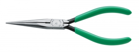 Keiba คีมปากแหลม ยาวมินิ ด้ามเขียว HE-D55-6 มีตัดลวด Made In Japan