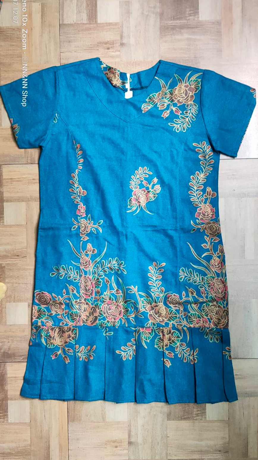 NNandNN Shop 1 0016 เดรสผ้าไทย สีพื้น หลายสี หลายขนาด