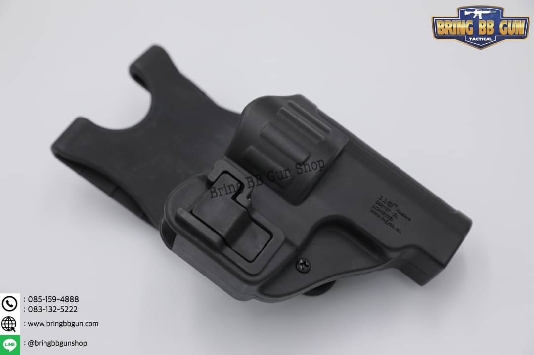 ซองปืนพกนอก + เพลทลดต่ำ ยี่ห้อ Black Hawk