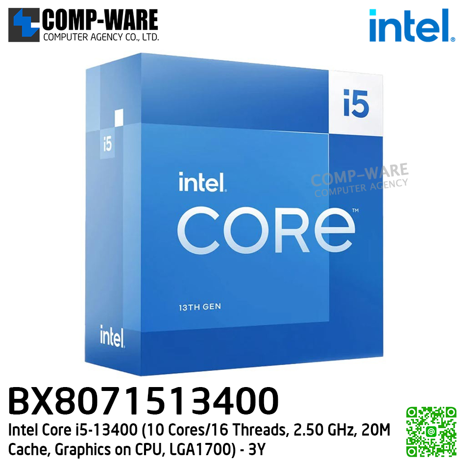 CPU BX8071513400 Intel Core i5-13400 (10Cores/16Threads, 2.50 GHz, 20MB Cache, Graphics on CPU, LGA1700) - 3Y Warranty