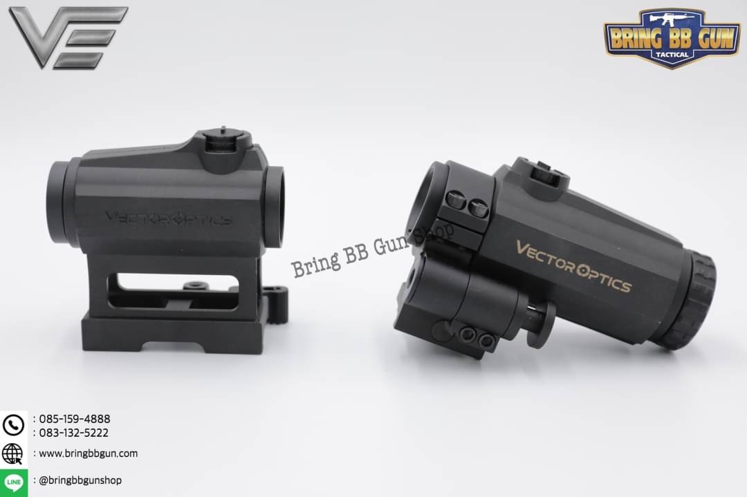 ซูมหลังดอท ยี่ห้อ Vector Optics รุ่น Maverick-III 3x22 Magnifier (Vector Optics Maverick-III 3x22 Magnifier with Flip Side Mount)